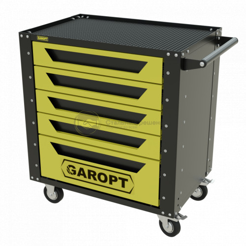 Тележка инструментальная Garopt серия Low-cost 5 ящиков желтая