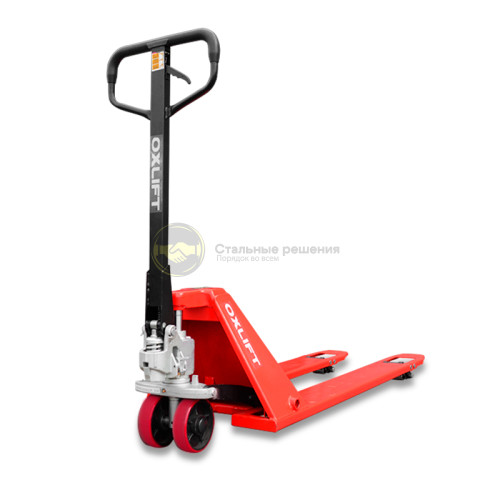 Ручная гидравлическая тележка низкопрофильная OXLIFT OX10-L35 35 мм 1000 кг 1