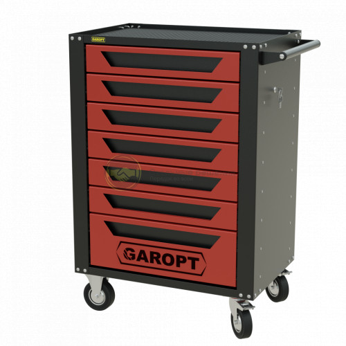 Тележка инструментальная Garopt серия High 7 ящиков доводчики красная