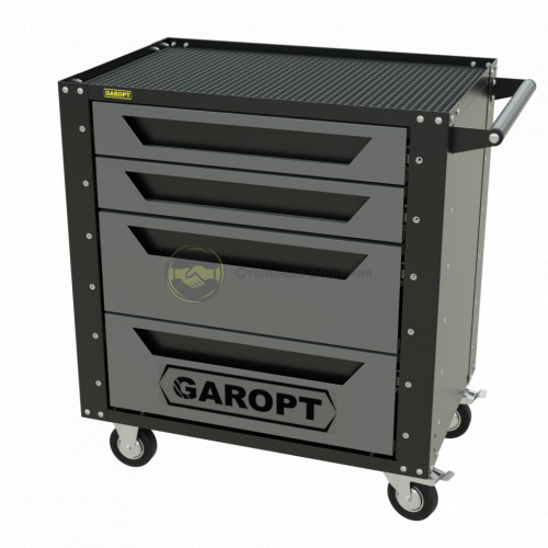 Тележка инструментальная Garopt серия Low-cost 4 ящика серая