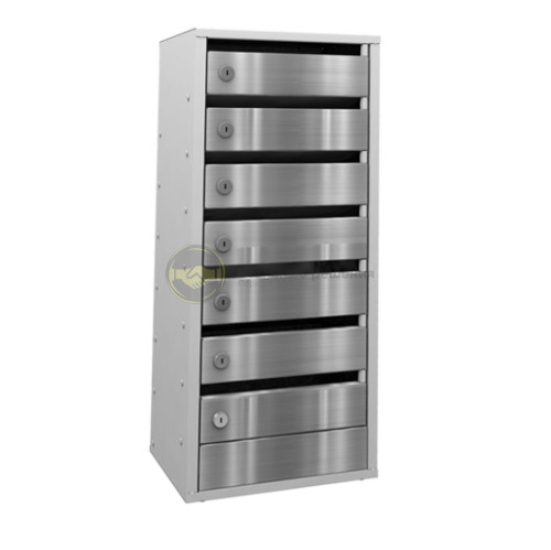 7-и секционный почтовый ящик «Омега» с дверцами из нержавеющей стали 1 фото